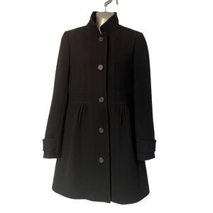 J. Crew Coletta Double-Cloth Wool Black Women's Coat